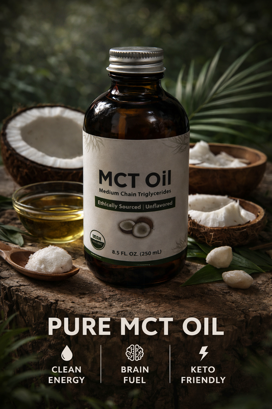 Coffee Champions: MCT Oil And Pure Raw Cacao★Elevate Focus,Flavor&Performance.